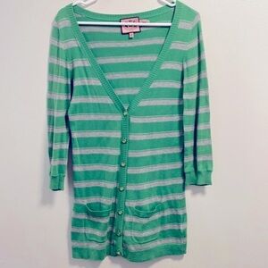 Juicy couture Y2K striped cardigan